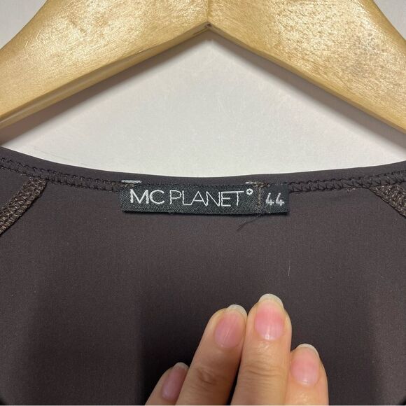 MC Planet by Innate Asymmetrical Lagenlook Long Sleeve Dress in Brown 10 NWOT - Picture 11 of 15